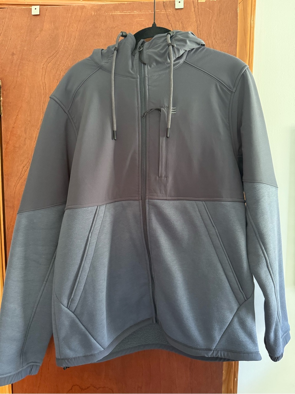Men's Free Fly Apparel Fleece Hooded Full-Zip Jacket - Gray / Storm Cloud